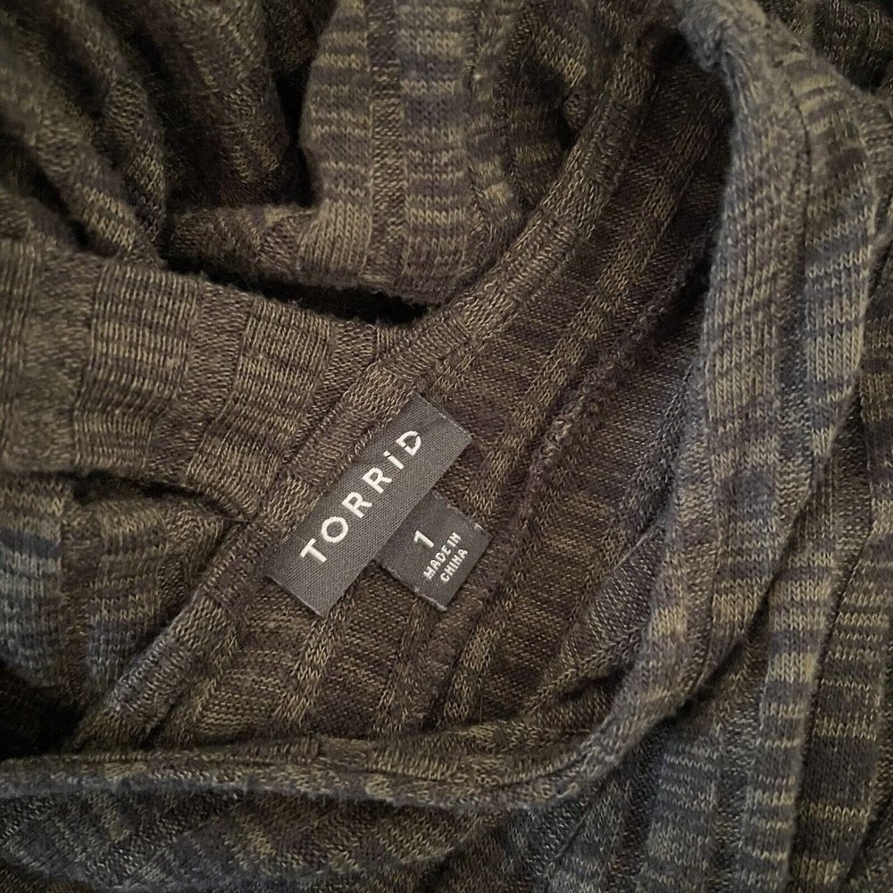 Torrid Ladder Back Knit Skater Dress Plus Size 1X Olive Green Swing 11505725 - Picture 7 of 11